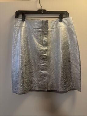Sandro Silver Metallic Mini Skirt